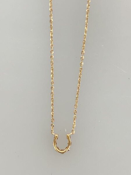 agete(アガット) / K10YG ホスシューダイヤネックレス 0.03ct/GLD 