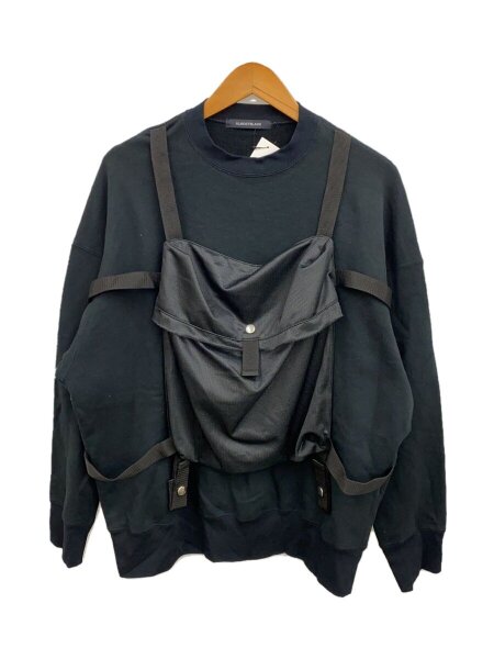 美品】ALMOSTBLACK カットソートレーナー 袖ジップ付き ALMOSTBLACK 
