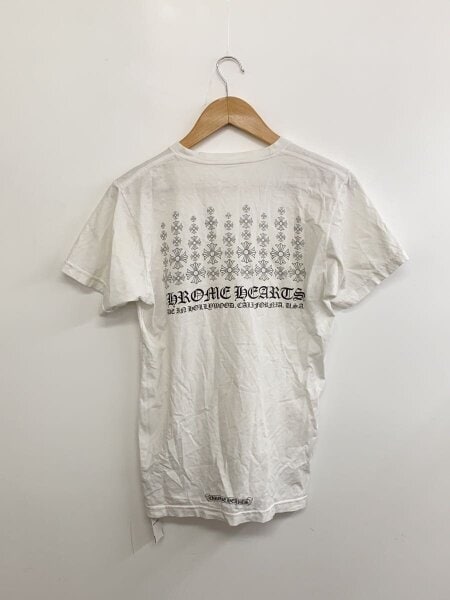 CHROME HEARTS◇バックプリントポケットTシャツ/S/コットン/WHT クロム 