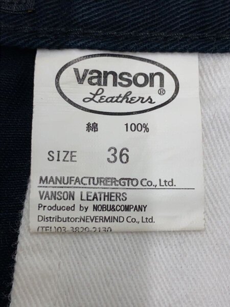 VANSON(バンソン) / クロスボーン刺繍チノパン/36/コットン/BLK