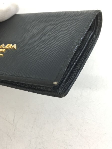 PRADA(プラダ) / 2つ折り財布/レザー/BLK/無地/メンズ | 中古品の販売