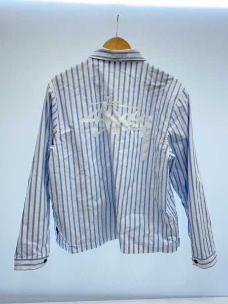 STUSSY(ステューシー) / ジャケット/M/コットン/WHT/ストライプ
