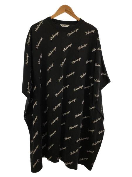 BALENCIAGA ロゴプリント 半袖ワンピース XS ブラック BALENCIAGA ロゴプリント 半袖ワンピース XS ブラック