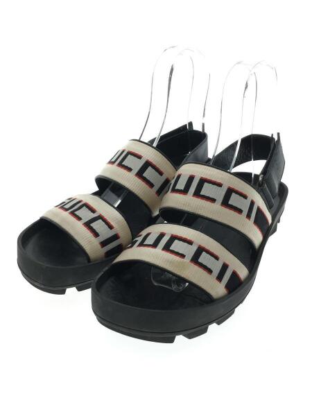 GUCCI(グッチ) / 使用感/汚れ有/ストライプストラップサンダル/--/BLK