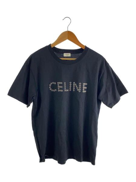 CELINE(セリーヌ) / ルーズ スタッズロゴTシャツ/L/コットン/BLK 