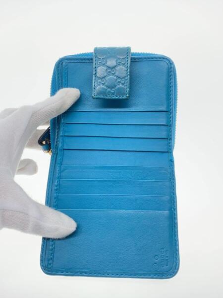 GUCCI(グッチ) / 変色有/Bi-Fold Wallet/マイクログッチシマ/レザー