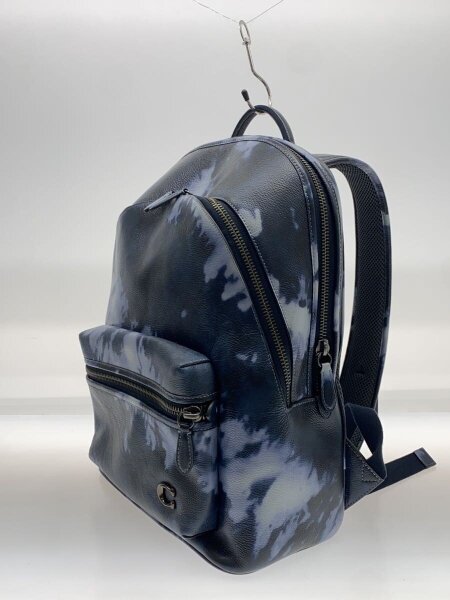 【なんだかんだ】COACHコーチ リュック　デイパック レザー 紺 COACH(コーチ) / チャーター バックパック・タイ ダイ プリント