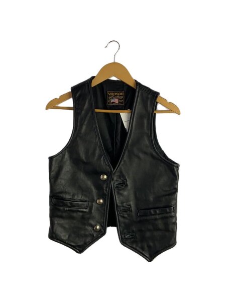 VANSON(バンソン) / ベスト/36/レザー/BLK/無地// | 古着の販売・通販 