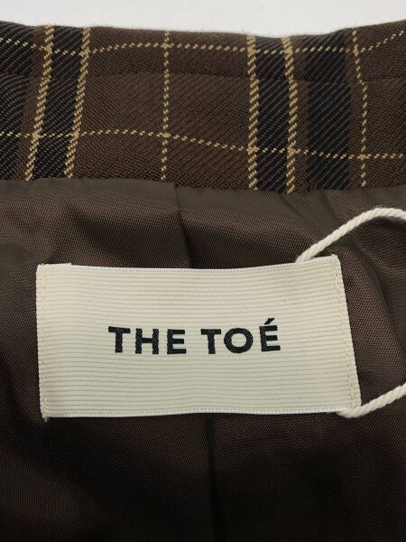 THE TOE チェック柄 テーラードジャケット THE TOE ブラウン チェック 