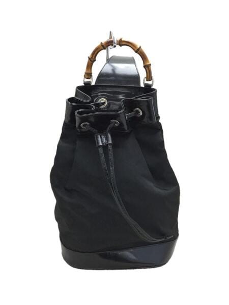 正規品】グッチ GUCCI バンブー ワンショルダー 黒 ナイロン×レザー