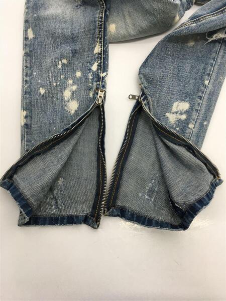 ミニマル ダメージデニム mnml ミニマル 裾ジップ デニム ダメージ
