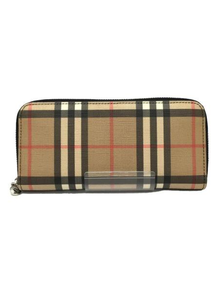 BURBERRY◇長財布/--/ベージュ/チェック/メンズ/8058016 BURBERRY