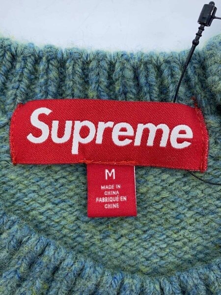 Supreme Flocked Logo Sweater Green L Buy Supreme Flocked Logo 