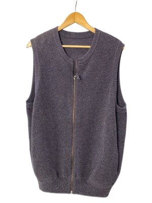crepuscule knit vest 新品未使用 crepuscule Moss Stitch Zip Vest [BEIGE] - Fresh Service NECESSARY
