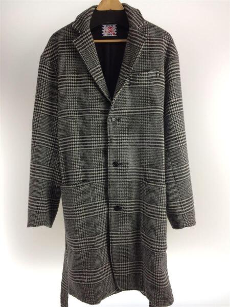 SON OF THE CHEESE / チェスターコート/L/ウール/GRY/千鳥格子/SC1820-JK10 SON OF THE CHEESE(サノバチーズ) / チェスターコート/M/ウール/GRY