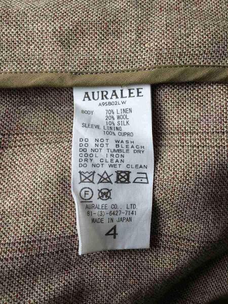 AURALEE(オーラリー) / 19SS/LINEN WOOL SILK SHARK SKIN JACKET/4 