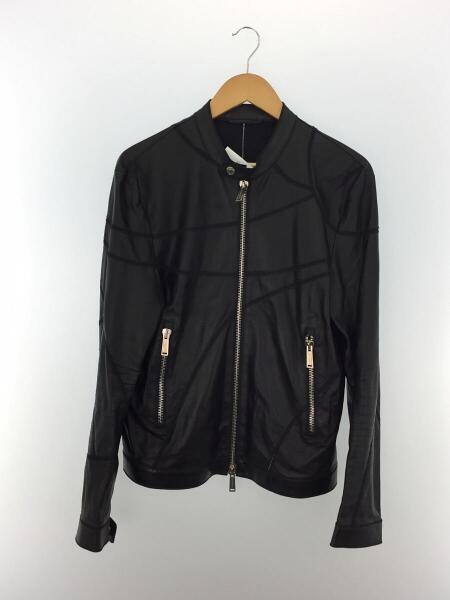 ラムレザー パッチワーク ジャケット ラムレザー ボンバージャケット