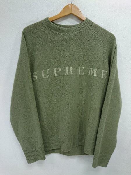 Supreme◇20aw⁄Stone washed Sweater⁄ニット・セーター(厚手)⁄L⁄ウール