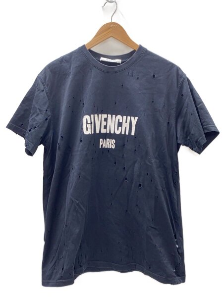 GIVENCHY(ジバンシィ) / 16SS/デストロイ加工/Tシャツ/XS/コットン/BLK