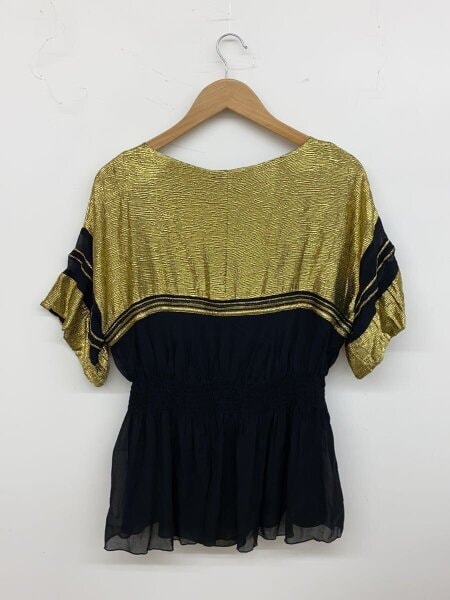 Chloe(クロエ) / 半袖ブラウス/36/シルク/BLK | 古着の販売・通販なら 