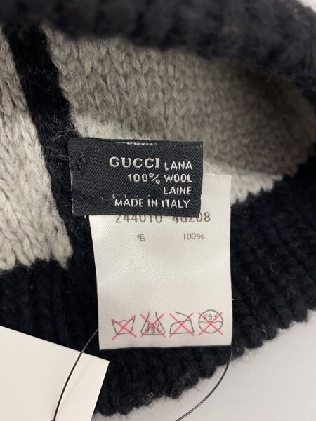 GUCCI(グッチ) / ニットキャップ/--/ウール/BLK/総柄/レディース 