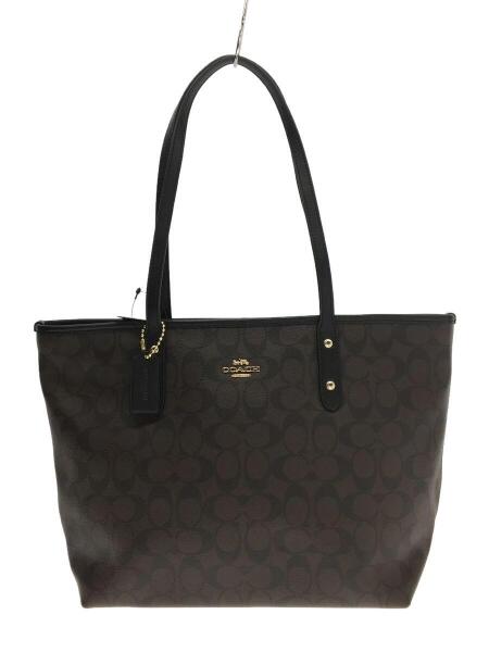 COACH(コーチ) / トートバッグ_シグネチャー/PVC/ブラウン/F58292/A4 