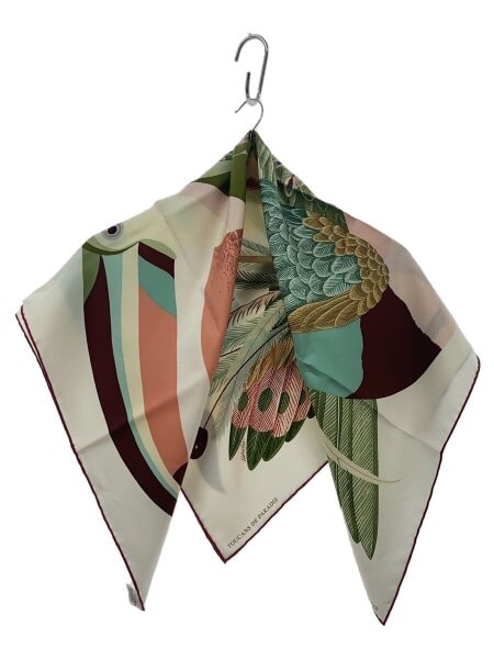 HERMES / スカーフ/シルク/WHT/総柄/レディース/2020AW/TOUCANS PARADIS/楽園のオオハシ HERMES(エルメス) / スカーフ/シルク/WHT/総柄/レディース/2020AW