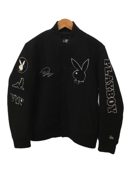 NEW ERA(ニューエラ) / スタジャン/M/ウール/BLK/刺繍/PLAYBOY | 古着 