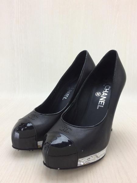 CHANEL(シャネル) / パンプス/36/ココマーク/エナメル/メタリック 