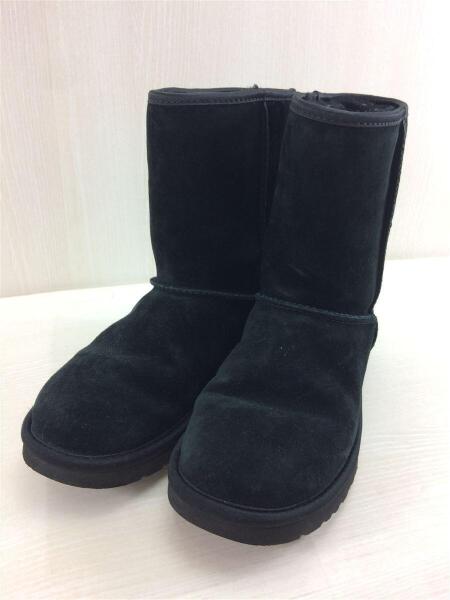 uggアグブラックインヒールショートブーツ黒37