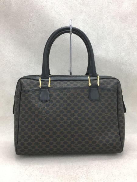 CELINE◇ボストンバッグ/キャンバス/BLK/総柄/マカダム/トリオンフ