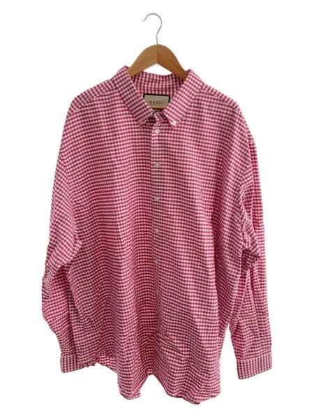 GUCCI(グッチ) / 長袖シャツ/50/コットン/PNK/チェック/557387