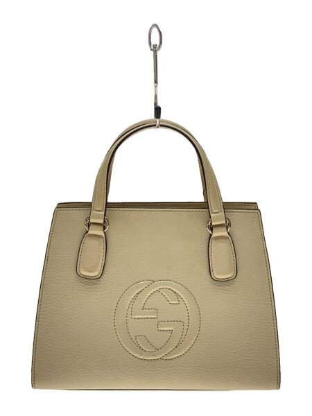 GUCCI(グッチ) / ハンドバッグ_インターロッキングG/レザー/アイボリー 