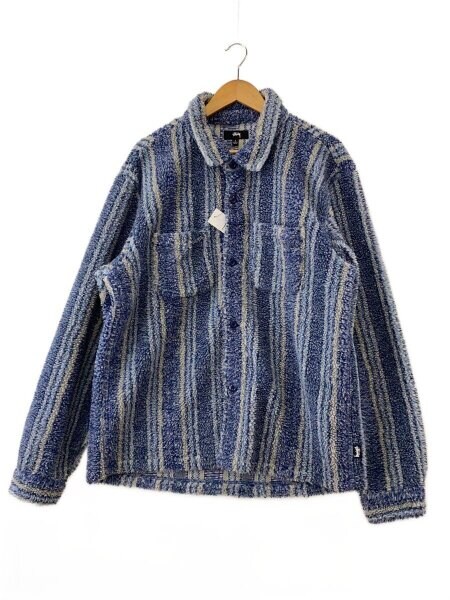 STUSSY(ステューシー) / Stripe Sherpa Shirt/フリースジャケット/L 