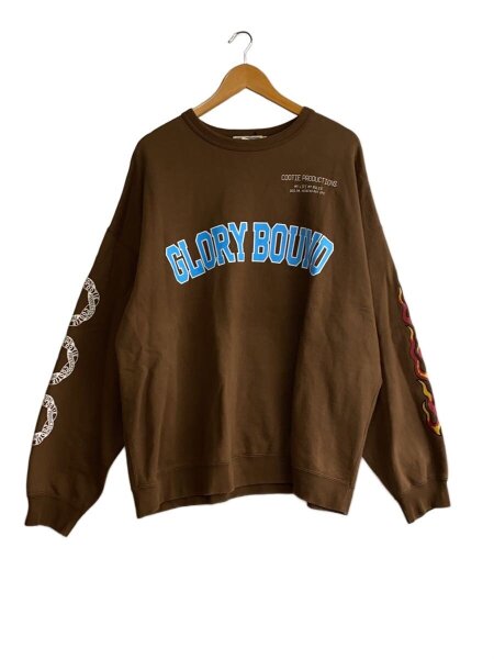 COOTIE(クーティー) / PRINT CREWNECK SWEATSHIRT/L/コットン/BRW 