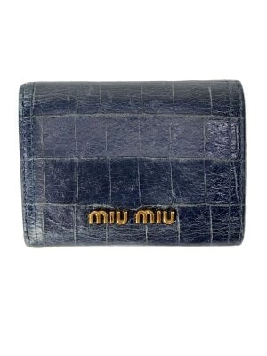 MIU MIU(ミュウミュウ) / 3つ折り財布/ブラック/レディース/マテラッセ