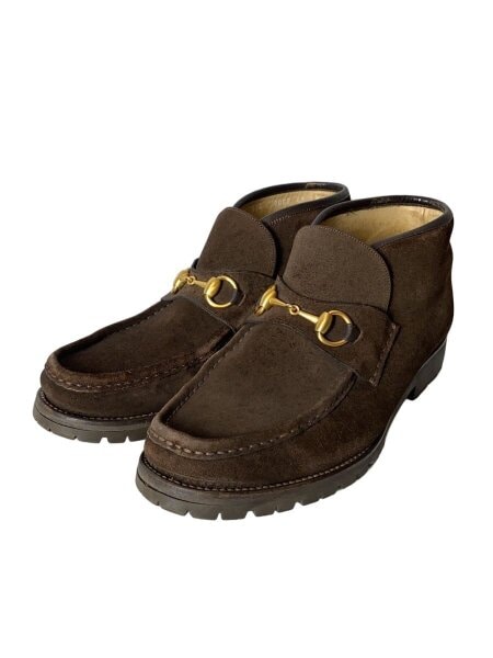 GUCCI(グッチ) / ホースビットチャッカブーツ/ローファー/43/BRW