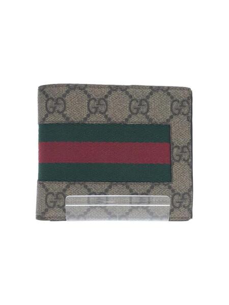 GUCCI(グッチ) / 2つ折り財布/PVC/マルチカラー/総柄/GGスプリーム