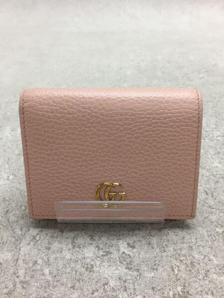 GUCCI(グッチ) / 2つ折り財布/レザー/ピンク/無地/レディース/456126