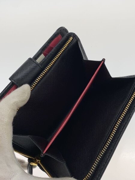 PRADA(プラダ) / 2つ折り財布/レザー/BLK/レディース/1ML225// | 中古
