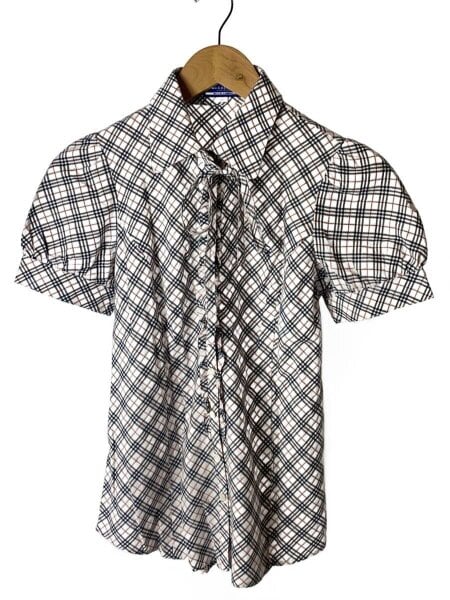 BURBERRY BLUE LABEL チェック柄 半袖Tシャツ BURBERRY BLUE LABEL(バーバリーブルーレーベル) / 半袖シャツ/38
