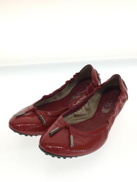 TOD'S(トッズ) / フラットパンプス/37.5/RED/エナメル/ドライビング