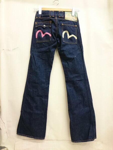【EVISU】エヴィス ドンナ パリス フレアデニム ピンクロゴ 25インチ EVISU】エヴィス ドンナ パリス フレアデニム ピンクロゴ 25インチ