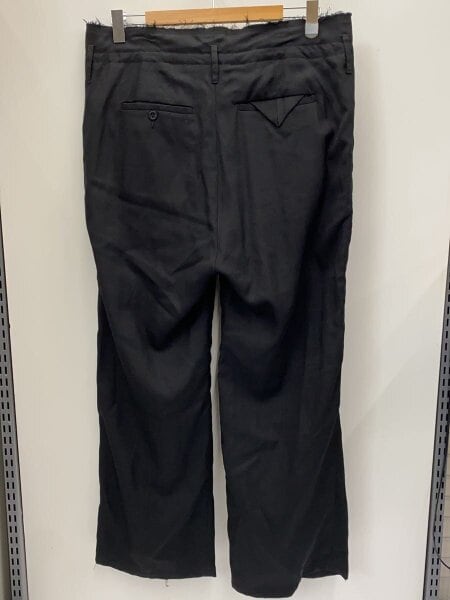 ANCELLM / 25SS/DAMAGE WOOL 2TUCK/スラックスパンツ/2/ウール/BLK/無地/ANC-PT79// ANCELLM(アンセルム) / 25SS/DAMAGE WOOL 2TUCK/スラックスパンツ/2