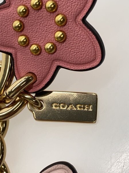 COACH(コーチ) / ティーローズバッグチャーム/キーホルダー/レザー/PNK