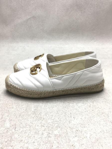 GUCCI(グッチ) / ダブルG/エスパドリーユ/レザー/37/WHT/551890 | 中古 
