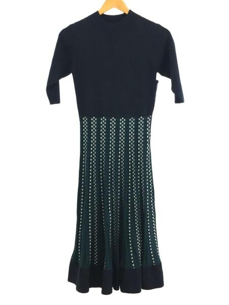 FRAY I.D幾何柄ニットワンピース 完売品 FRAY I.D（フレイ