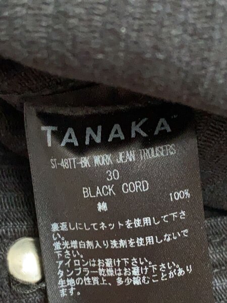 TANAKA(タナカ) / WORK JEAN TROUSERS/30/コットン/BLK/ST-48TT-BK