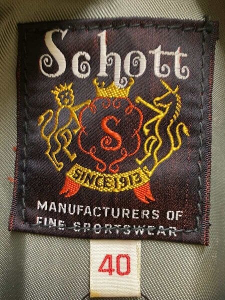 Schott / 60s～70s/エンブレムタグ/スエードボア゛コート/40/レザー/BRW/無地// Schott(ショット) / 60s～70s/エンブレムタグ/スエードボア゛コート/40