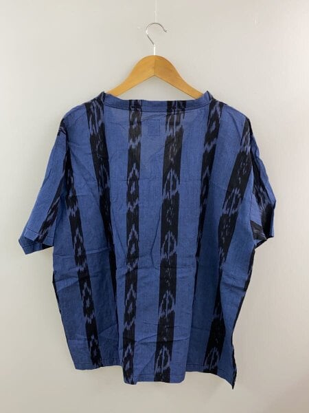 South2 West8(S2W8) / ショートスリーブVネックシャツ/M/コットン/BLU/総柄/IN850 South2 West8(S2W8)(サウスツーウエストエイト(エスツーダブリュー